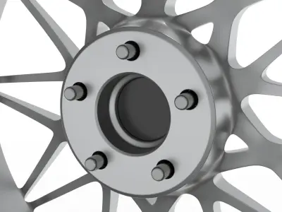 Sports Car Rims 20 inch with Tires 3D model