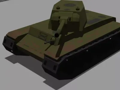 Low-poly KV-1 Low-poly 3D model