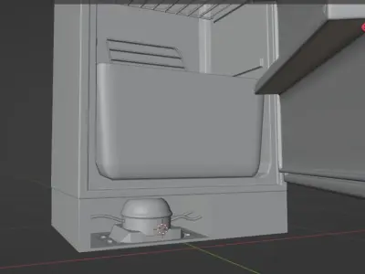 old fridge  Free low-poly 3D model