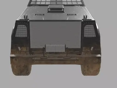 Classic car version DAKAR Rally modeling in blender Free low-poly 3D model