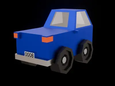 8 items of 3D modeling low poly Transportation folder Low-poly 3D model