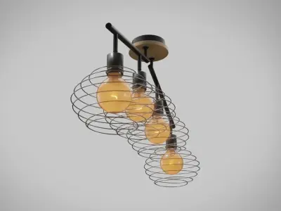 CeilingLight 7 Low-poly 3D model