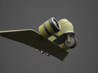 fantasy aero motorcycle Low-poly 3D model