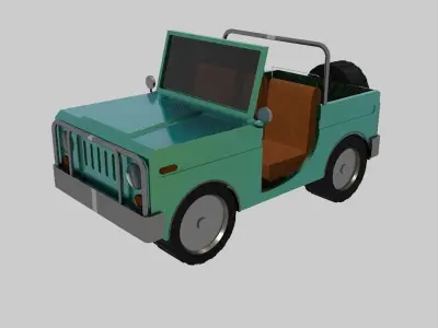 Jeep Low Poly Free low-poly 3D model