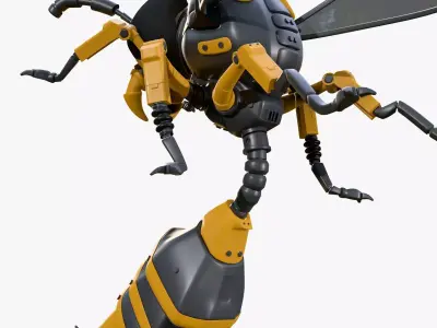 Wasp Robot SciFi Drone M1 3D model