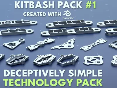 Simple Kitbash Bundle Ultimate Pack 2 3D model