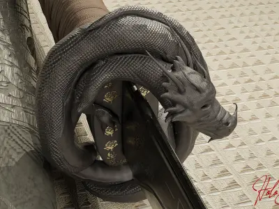 Katana Shinji Dragon Edition Low-poly 3D model