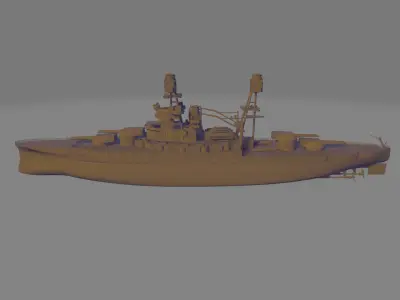 USS Arizona Battleship 3D print model