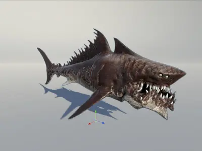 AlienShark 1 Low-poly 3D model