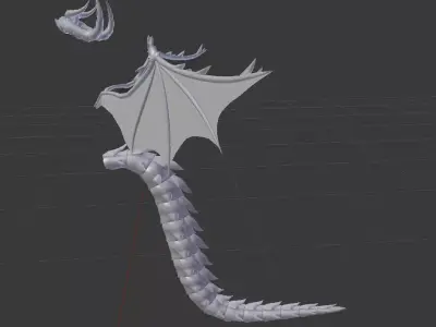 Dragon parts Low-poly 3D model