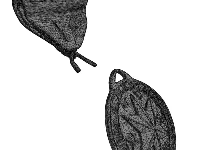 Military Achievement Medal with Ribbon Low-poly 3D model