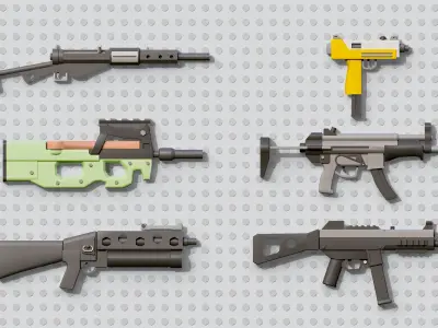 Firearms Low-poly 3D model