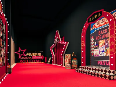 Vintage event design stage design 3D model