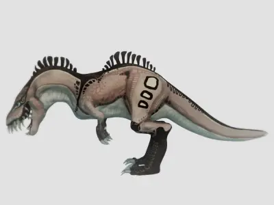 Cartoon T-Rex Dinosaur Low-poly 3D model