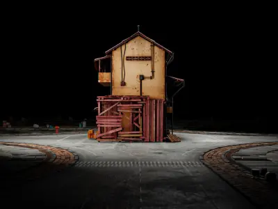 ASIAN URBAN BUILDING HONGKONG 02 Low-poly 3D model