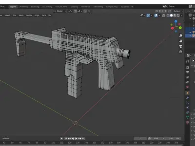 Custom SMG Free 3D model