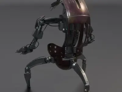 Star Wars - Droideka Low-poly 3D model