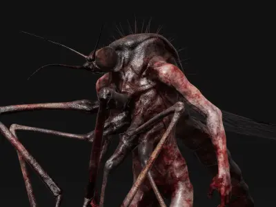 Mutant Mosquito - Horror Insects Collection Low-poly 3D model