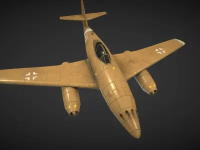 Messerschmitt Me 262 Low-poly 3D model