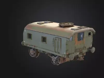 Old Military Train 3D print model