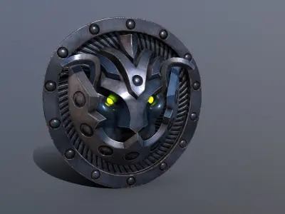 lion shield Free low-poly 3D model