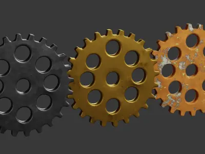 Gears Asset Pack 3D model