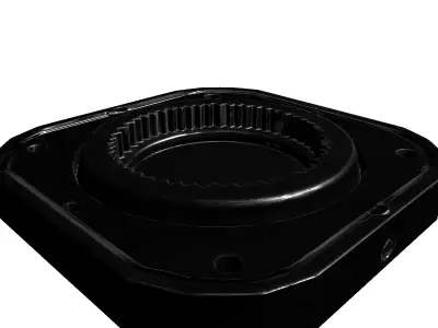 Precision Industrial Spline Drive Component Low-poly 3D model