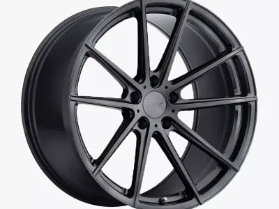 TSW Bathurst Wheel Rotary Forged Gloss Gunmetal 3D model