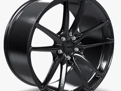 Velgen Wheels Lightweight Series VF5 Wheel Gloss Gunmetal Low-poly 3D model