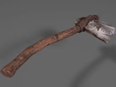 stone axe Free low-poly 3D model
