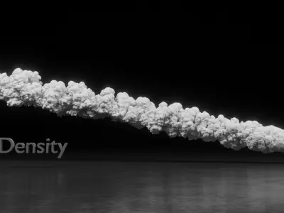 High Resolution Rocket Smoke Trail 3D model