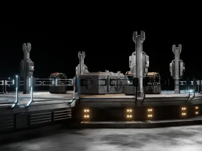 Computer control center 3D model 3D model