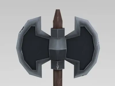 Handpainted Axe Low-poly 3D model
