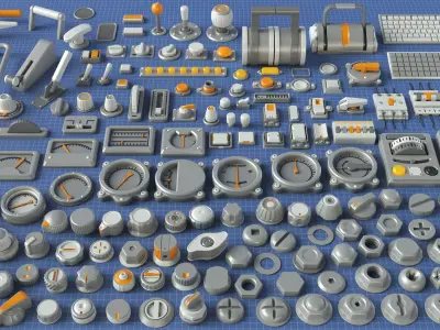 Industrial Kitbash - 9 - 156 pieces 3D model