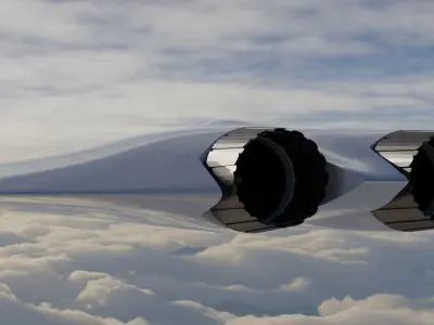 Sci-Fi Flying Wing Free 3D model