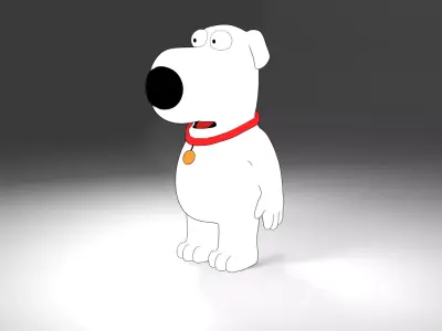 Brian Griffin 3d line-art 3D model