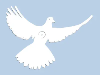 Dove of Peace - Friedenstaube Free 3D print model