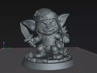Sneaky Goblin Cute Miniature STL 3D print model