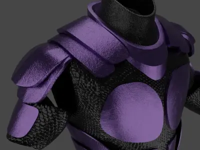 Carapace Armor Low-poly 3D model