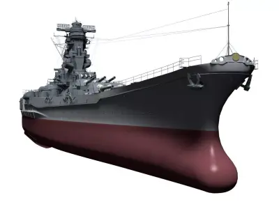 Battleship YAMATO 1945 version 3D model