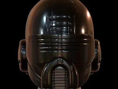 Gas mask helmet 3d model scifi Low-poly  Low-poly 3D model 553