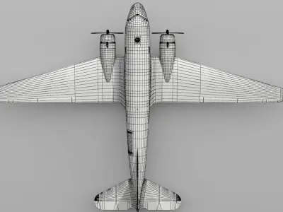Douglas C47 skytrain Thats All Brother Low-poly 3D model