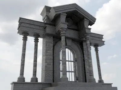 Roman Door Low-poly 3D model