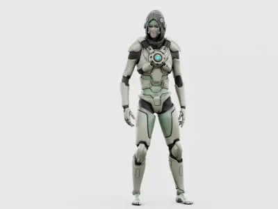 CYBORGTOPIA B-12  Rigged for Unreal Engine - Unity - MIXAMO  3D model