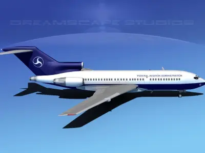 Boeing 727-100 Federal Aviation Administration 3D model