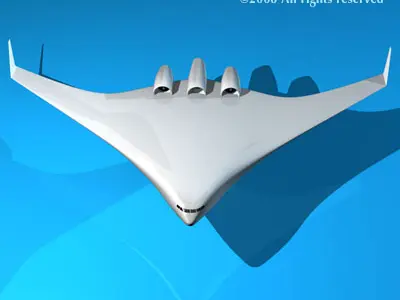 BWB bwb supersonic jet 3D model