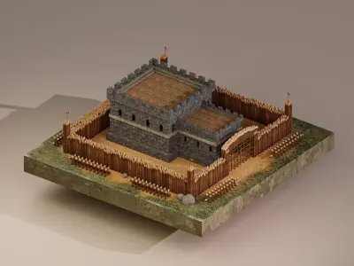 Medieval Castle Level 1 3D model