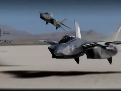 F-14  stealth concept Low-poly 3D model