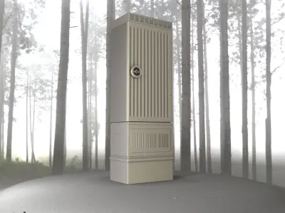 Electrical Distribution Cabinet 170 Low-poly 3D model