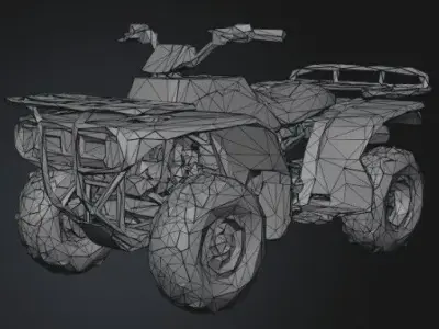 ATV Vehicle Low-poly 3D model